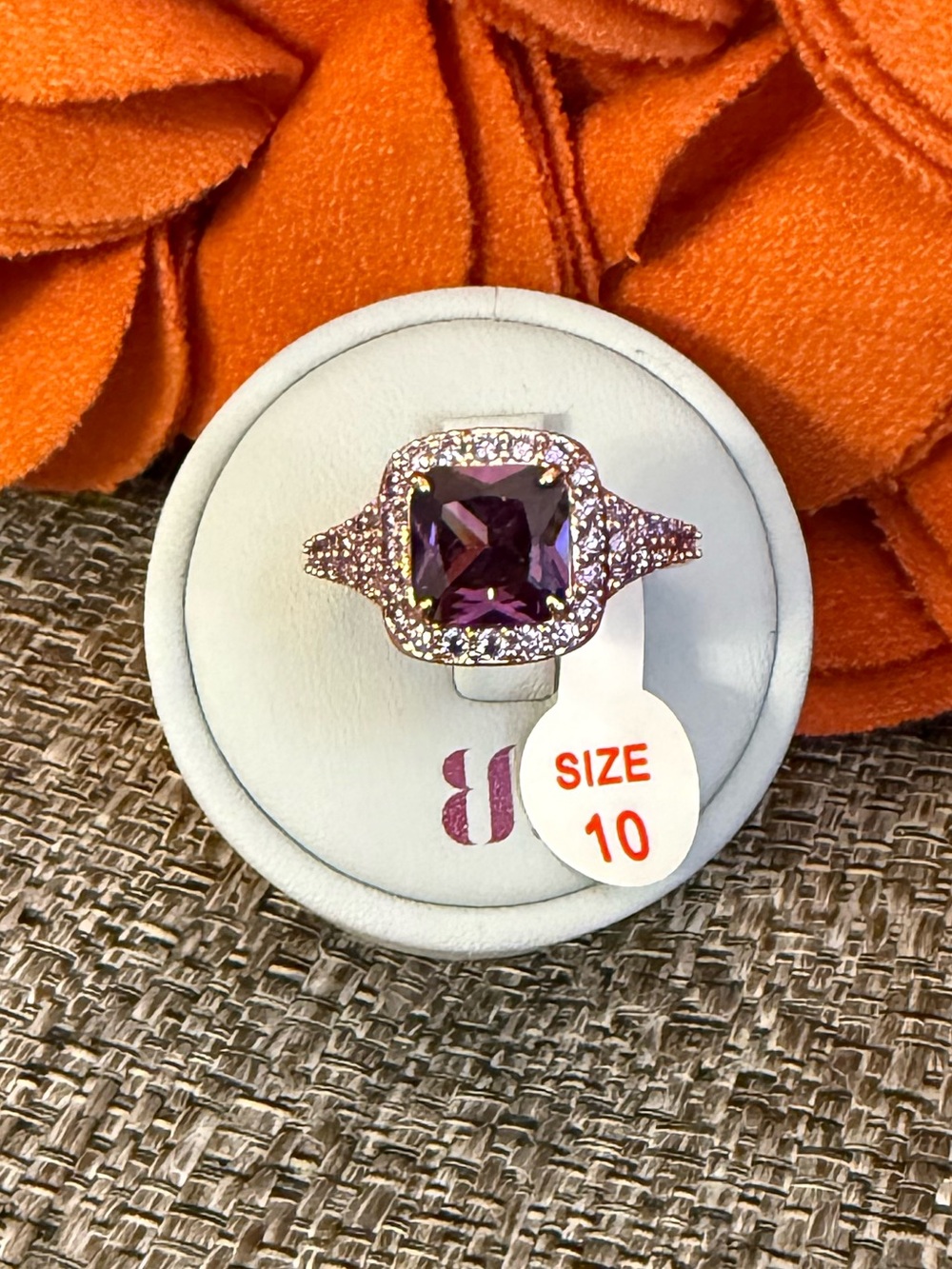 ❣️🆕Bomb Party Sparkling with Love Dark Amethyst Ring RBP6657 Size 10❣️